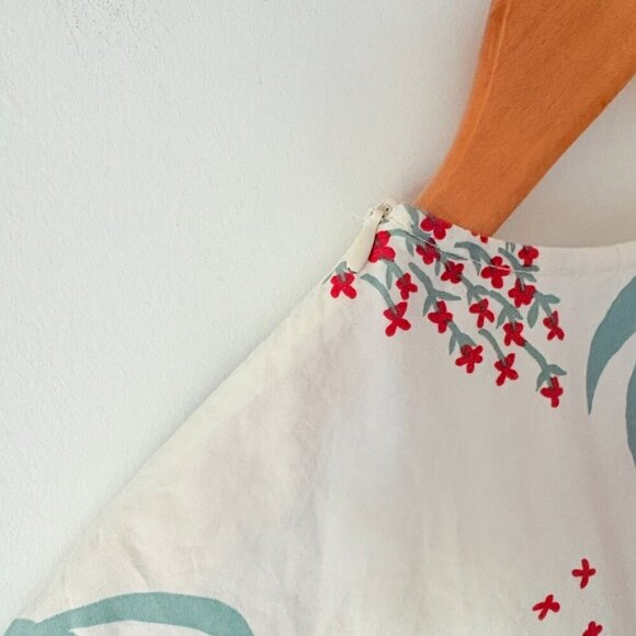 Marimekko Fiaali Herbaario Cotton Poplin Floral Dress Size 34/4 - Picture 12 of 15